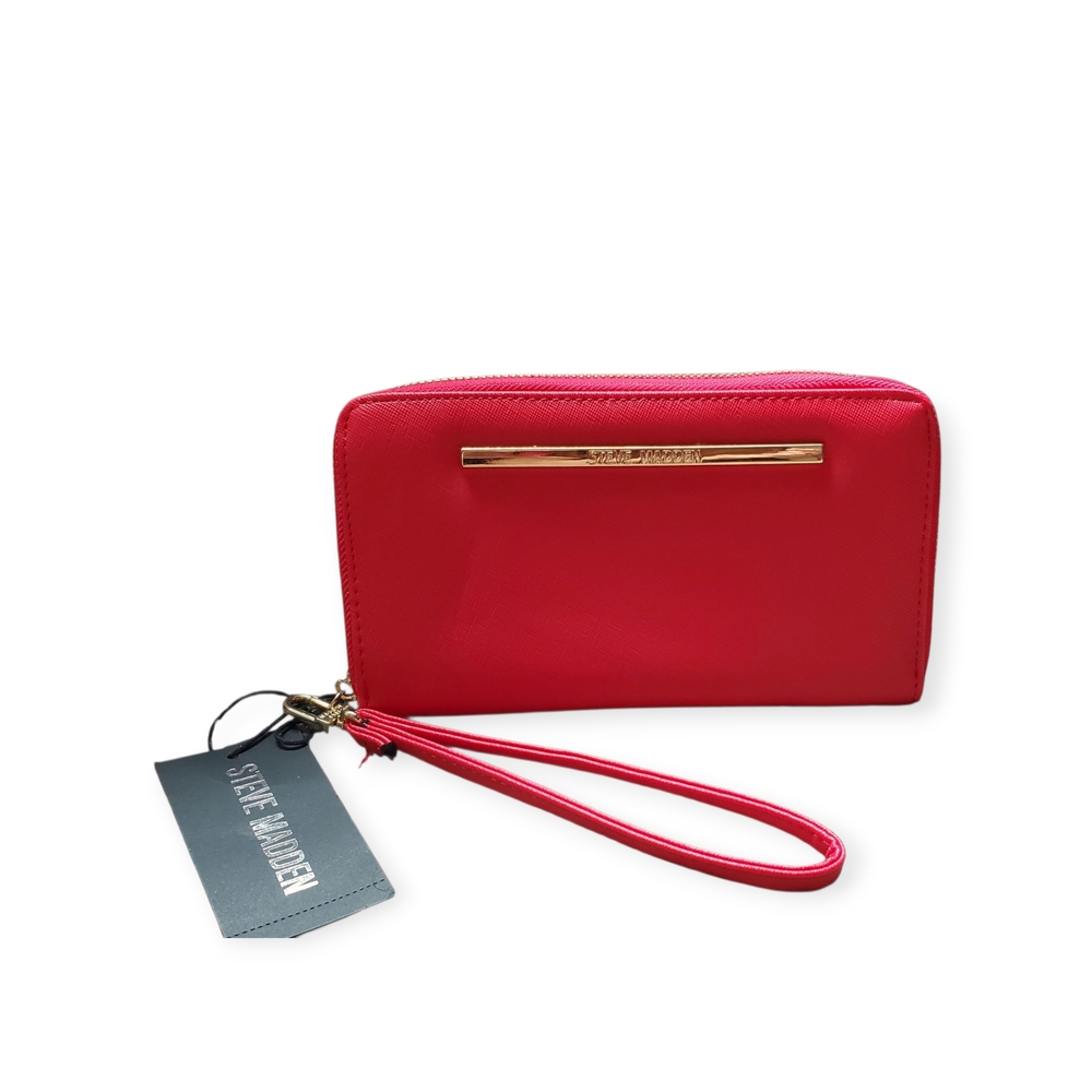 Steve Madden Vibrant Red Wristlet Clutch
